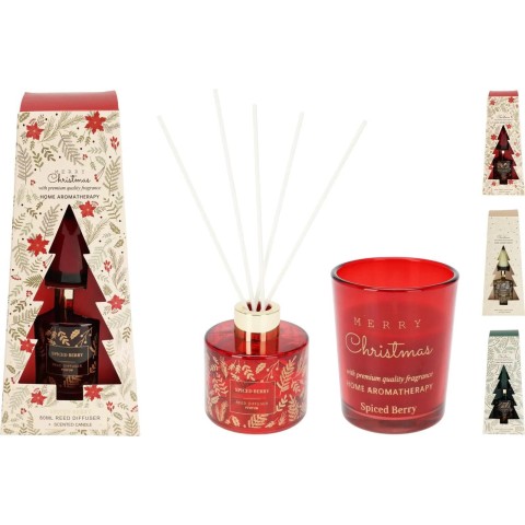SET DIFFUSORE 2 FLACONI 80ML. NATALE 3 ASS.